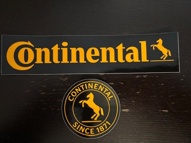 Continental 2-Piece Tire Sticker Decal Set for Automotive Customization
