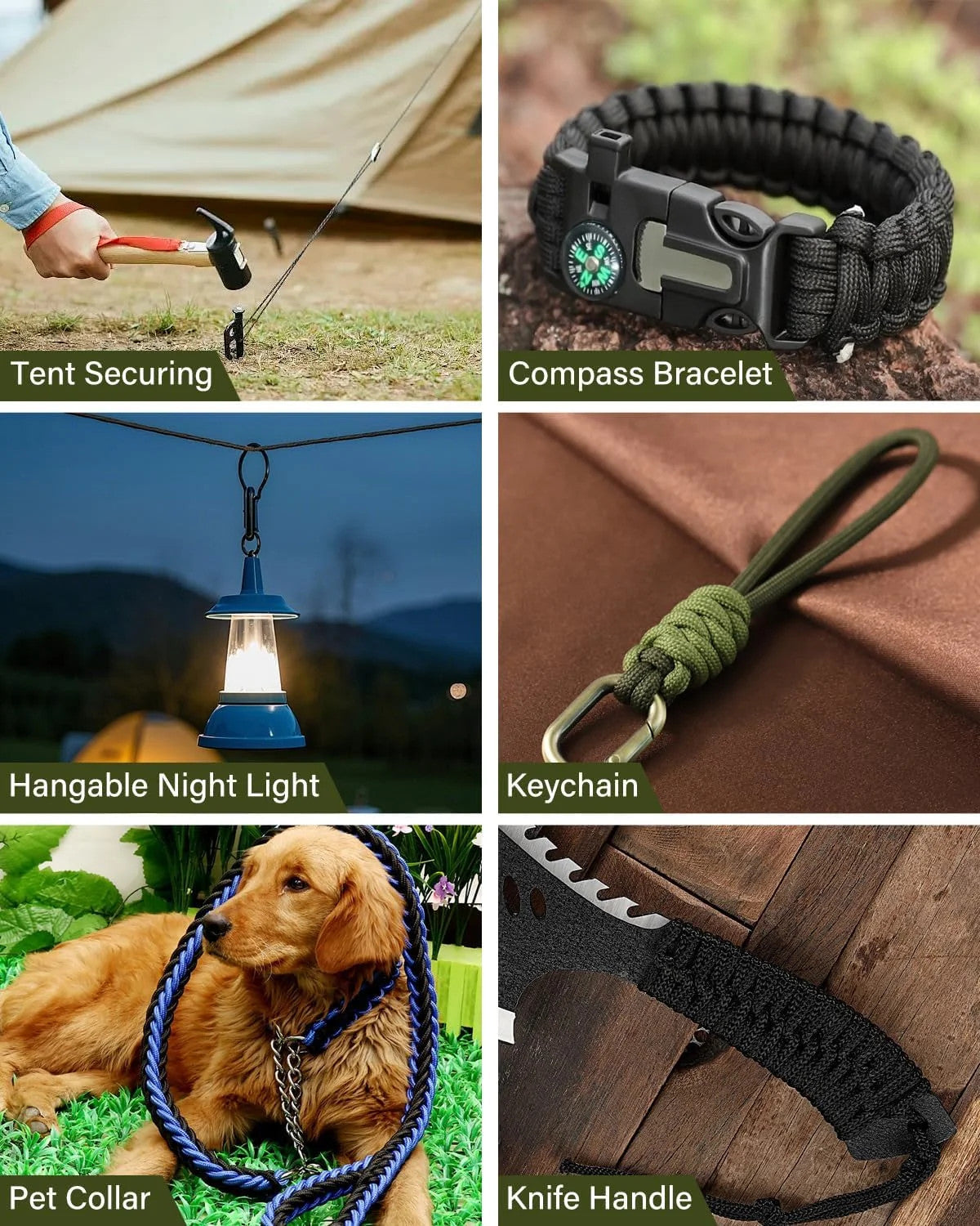 1000lb Paracord 5/32inch (4mm) Nylon Tactical Rope 100ft-1000ft for Camping & Survival