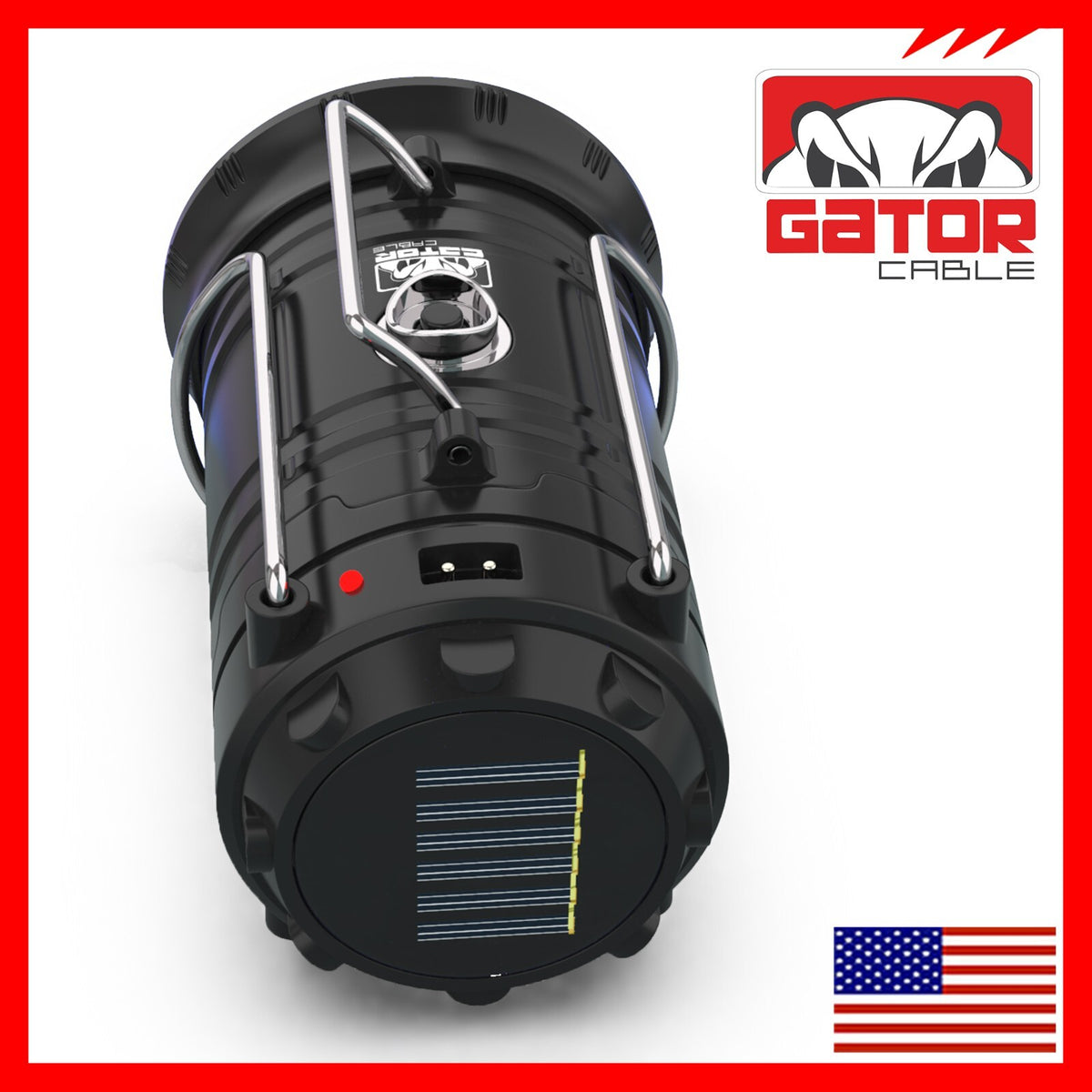 Rechargeable Solar Camping Lantern & Flashlight with Power Bank - 7 LED