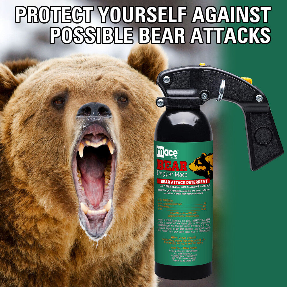 Bear Repellant Spray 16 oz with Safety Rack - Outdoor Self Defense