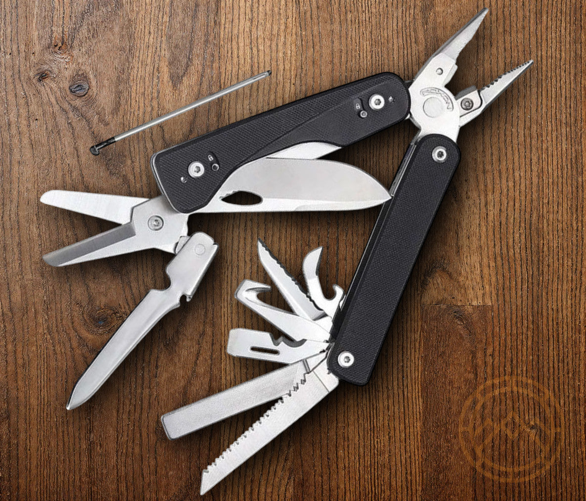 Flex Titan Multitool with 16 Essential Tools and Black G10 Handles