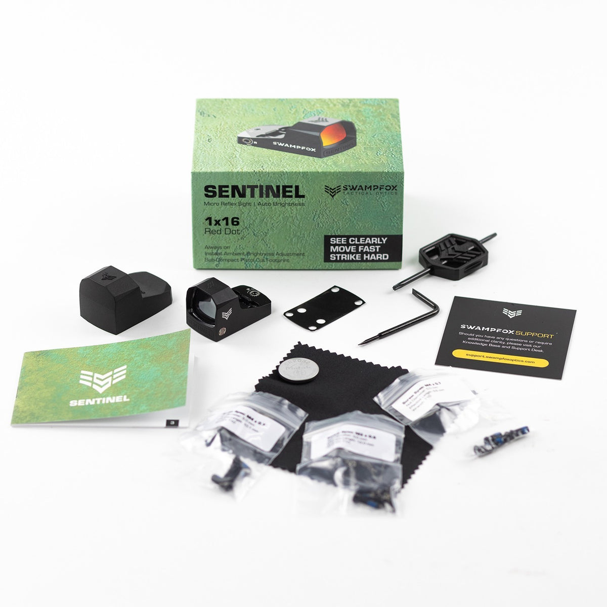 Micro Green Dot Sight for Micro Pistols 1x16mm Auto Brightness RMSc