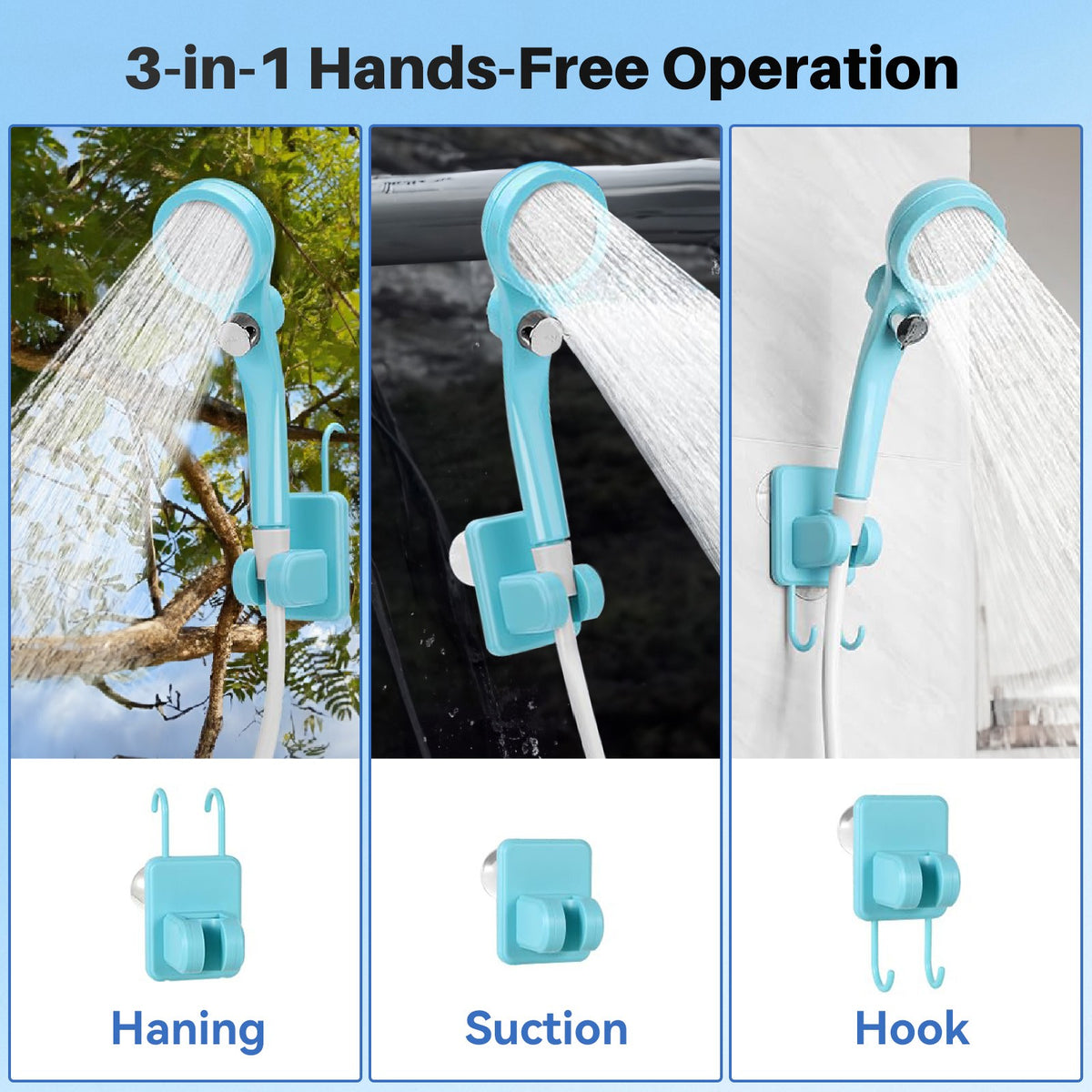 Portable Camping Shower with Water Heater and Rechargeable Pump - Outdoor Shower Set