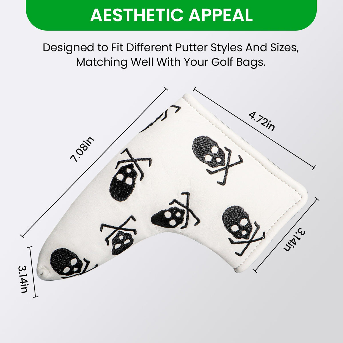 Golf Putter Head Cover Blade Style Fits All Clubs - Multiple Variants