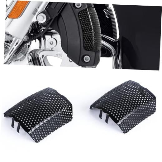 Black Motorcycle Front Brake Caliper Covers - Protective & Heat Emission