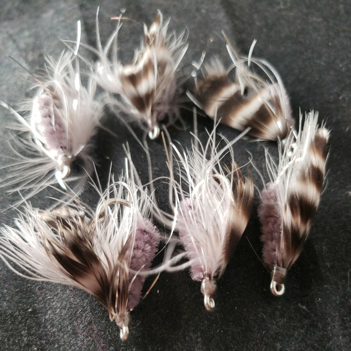 Saltwater Fly Fishing Flies Fiddler Crab #2 Gray Set of 6 - Bonefish Pattern