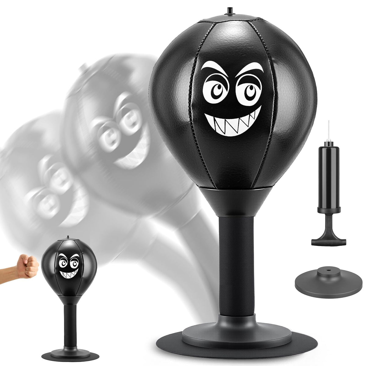 Desktop Punching Bag Stress Relief Toy with Suction Cup - Small Office Fitness