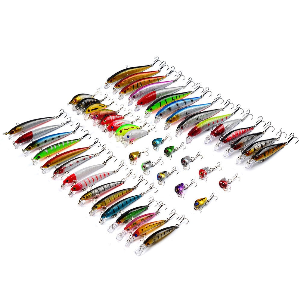 48-Piece Fishing Lure Set, Hard Minnow Baits for Freshwater & Saltwater