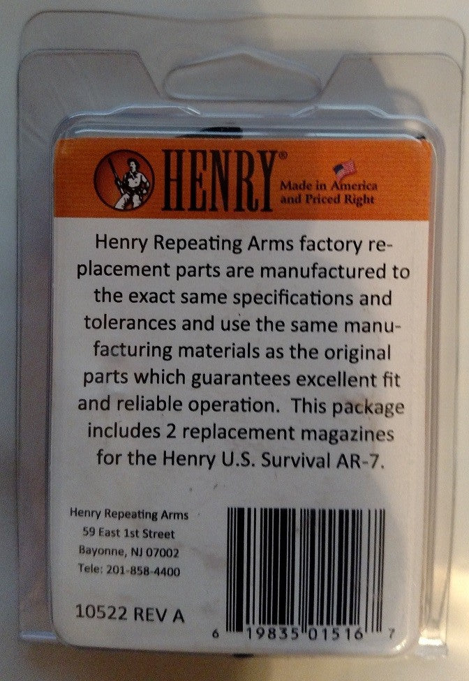 Henry US Survival Rifle 8 Round .22 LR Magazine - 2 Pack Factory New