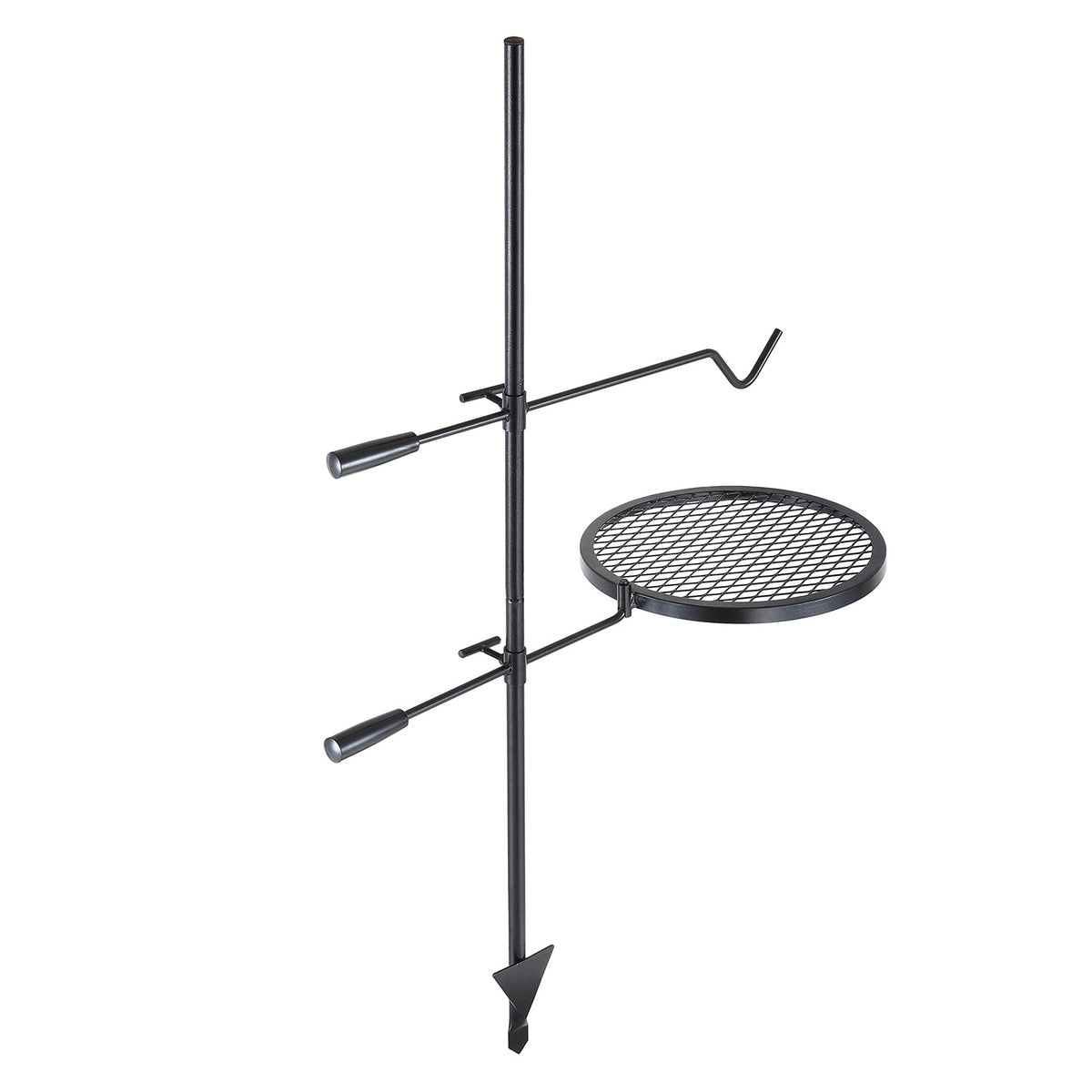 Swivel Campfire Grill with Steel Grate for Outdoor Cooking, Adjustable