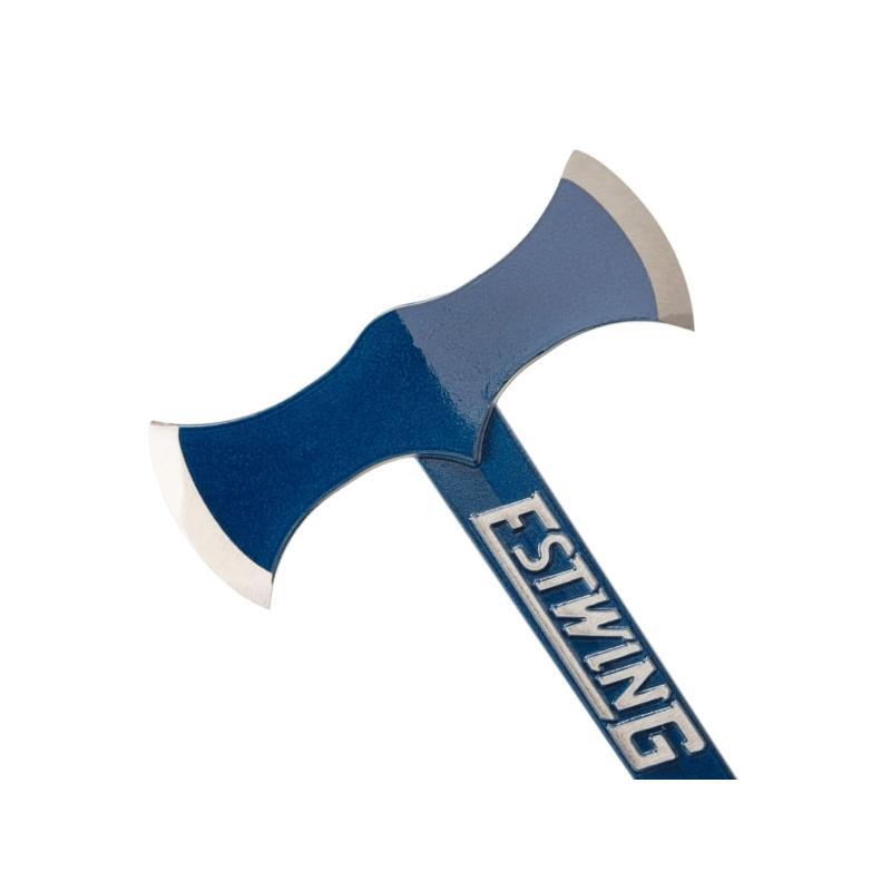 Double Bit Axe - Black Eagle Blue Vinyl Grip, 17-Inch Felling Tool
