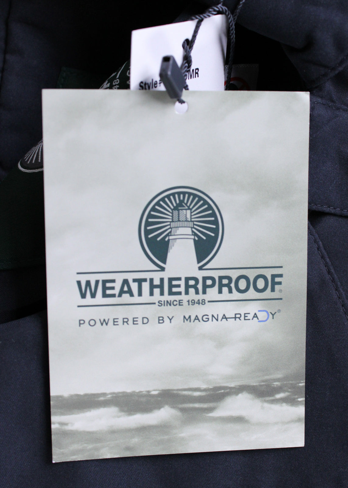 Weatherproof Men's Microfiber Golf Jacket Hidden Snap Navy Medium NWT