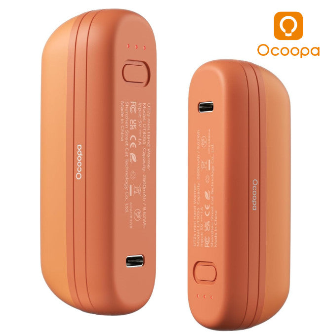 Rechargeable Magnetic Hand Warmers - Pocket-Sized, Fast Heating, Dual Pack