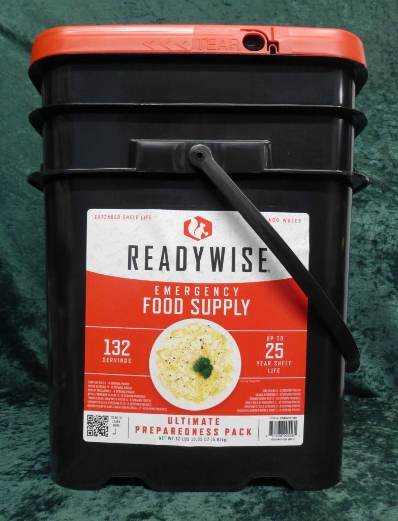 Emergency Freeze Dried Food Bucket with 132 Servings, Just Add Water