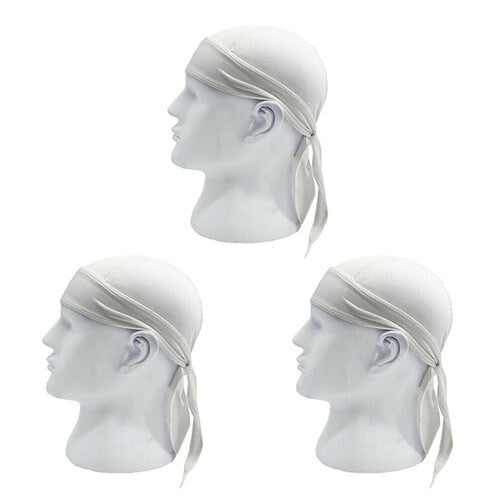 3 Pack Skull Cap Motorcycle Head Wrap Tie Durag Beanie Cycling Bandana