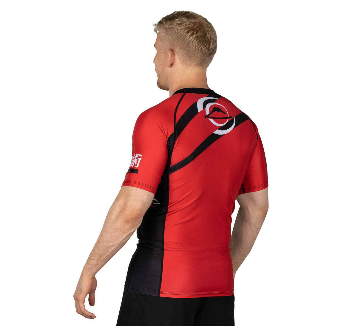 MMA Rashguard Short Sleeve Compression Shirt for BJJ & Training - Red