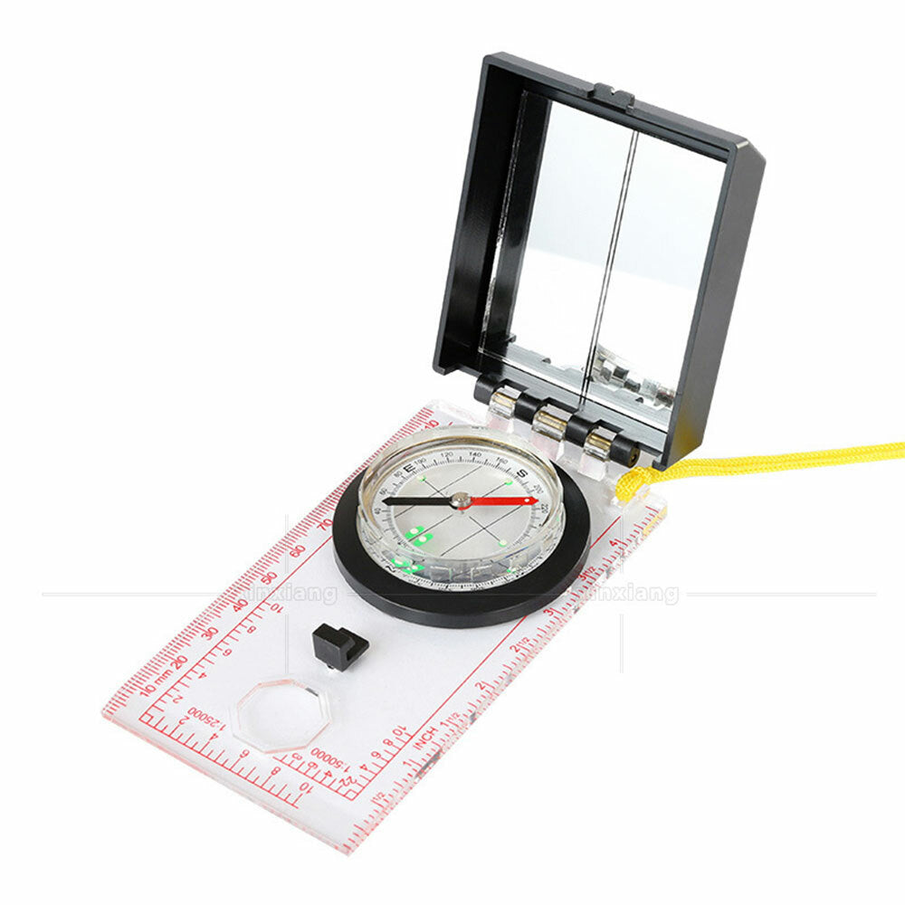 Compact Luminous Compass for Hiking and Navigation - Black+Green