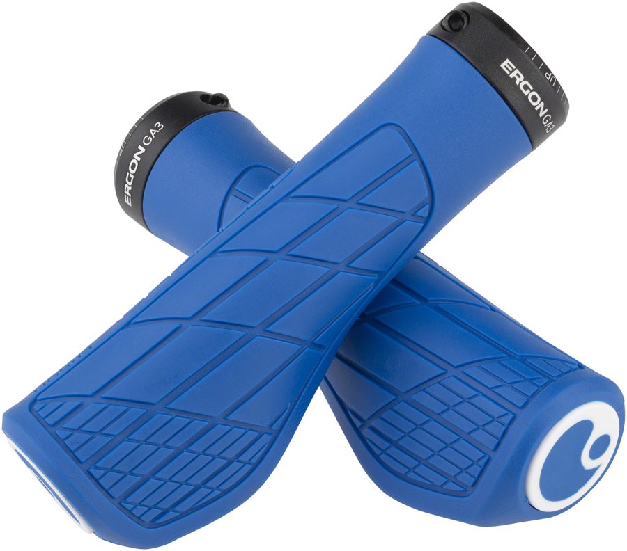 Lock-On Bicycle Handlebar Grips - MidSummer Blue, Large, Ergonomic