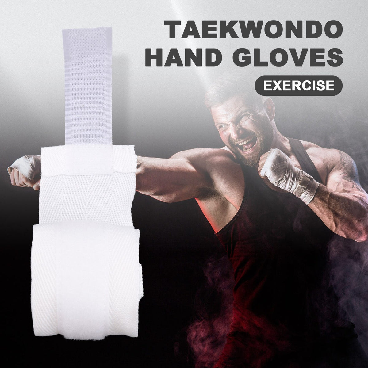 Elastic Cotton Boxing Wrist Strap - Muay Thai & Martial Arts Support