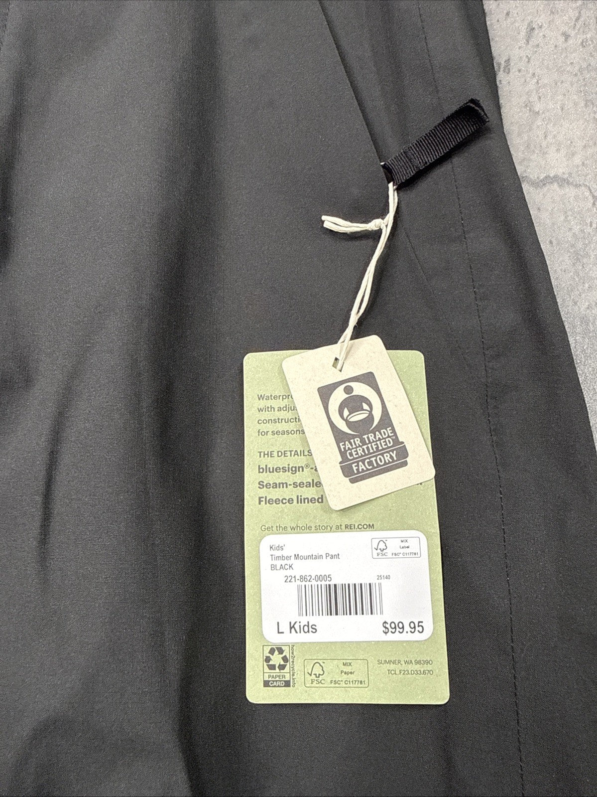Kids Winter Fleece Pants - Versatile Outdoor & Casual Wear, Size L