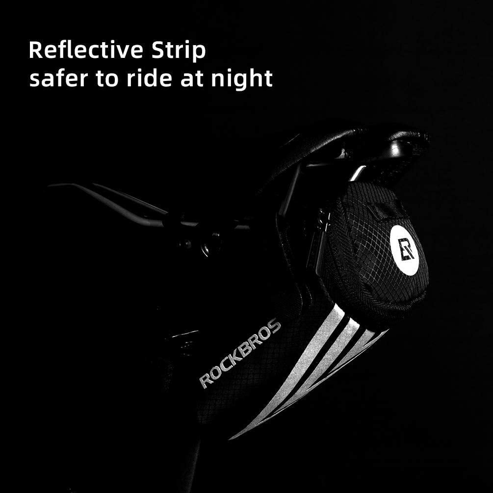 Bike Saddle Bag Waterproof Bicycle Seat Storage Pouch Small & Portable