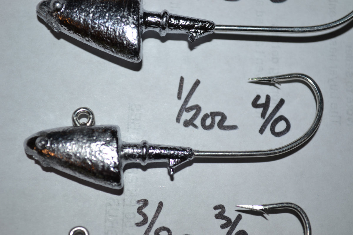 Saltwater-Safe Fishing Jigheads with Eagle Claw Hooks – Multiple Weights & Hook Sizes