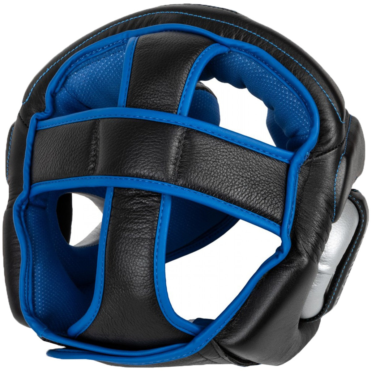 Boxing Headgear Training Equipment Black Silver Blue Adjustable Size