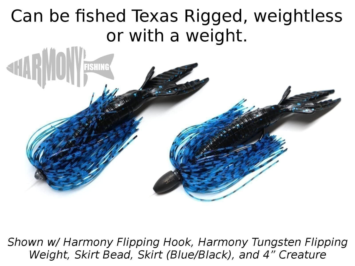 Fishing Beads for Skirt Attachment - Pack of 25 & 8 with Skirts & Pegs