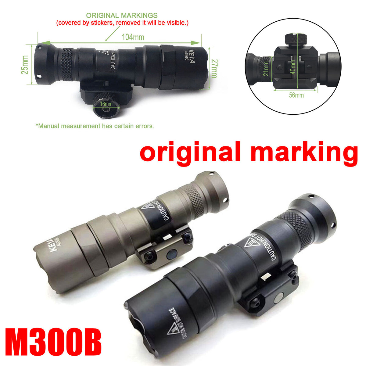 Tactical LED with Pressure Switch & Tail Cap - Black