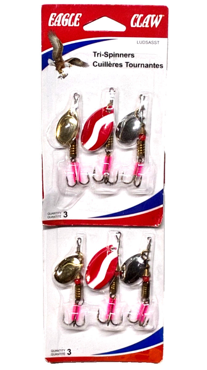 Fishing Spinnerbait Set - Assorted Tri-Spinner Lures for Freshwater & Saltwater Fishing