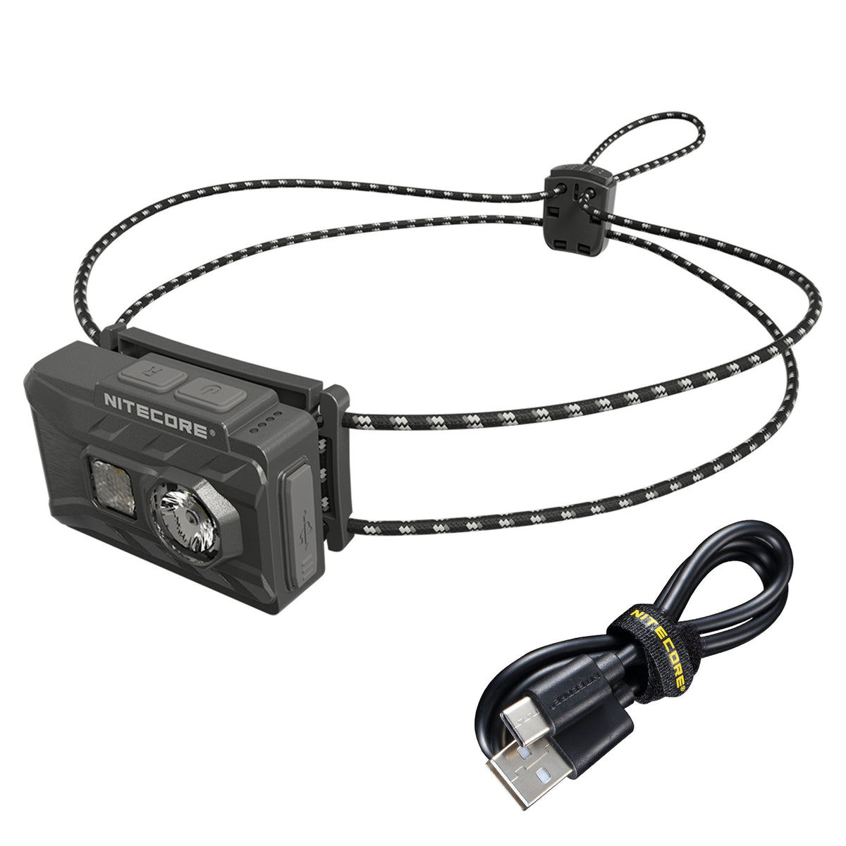 Ultralight USB-C Headlamp 360 Lumens Outdoor Head Torch for Camping Hiking Running