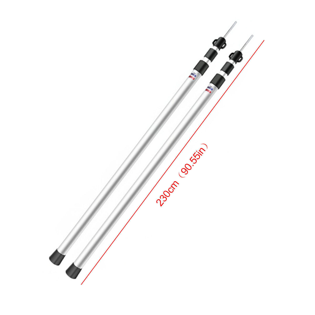Adjustable Tent Poles Set for Camping Canopy Awning Shelter - Aluminum Telescopic