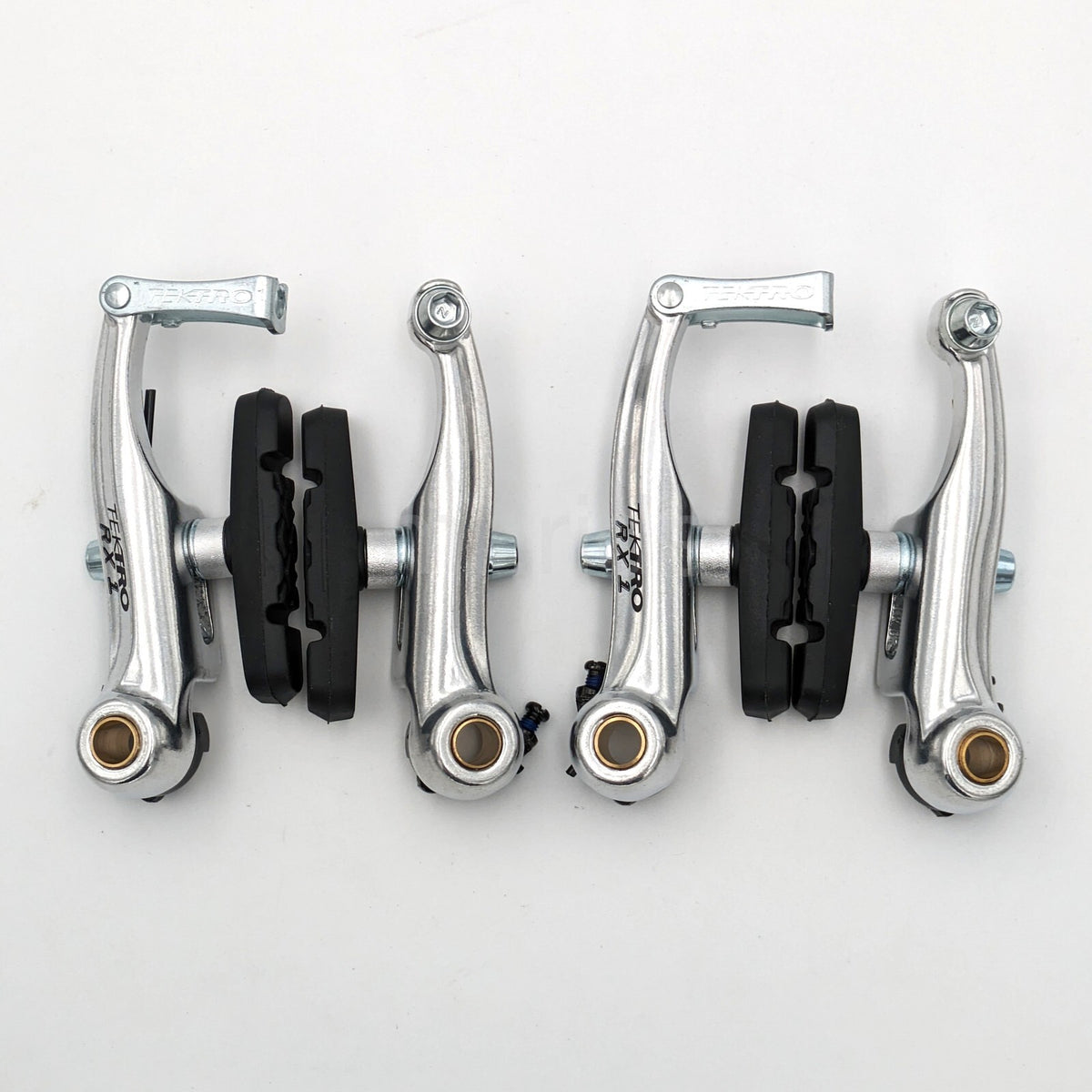 Cyclocross V-Brakes Set - Tektro RX1 Mini Front & Rear Brake Calipers, Silver