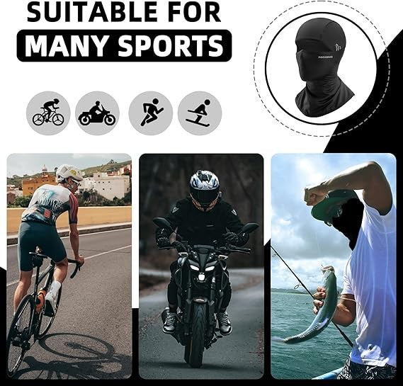 Breathable Cooling Balaclava Face Mask with Glasses Holes for Cycling & Outdoor Sports