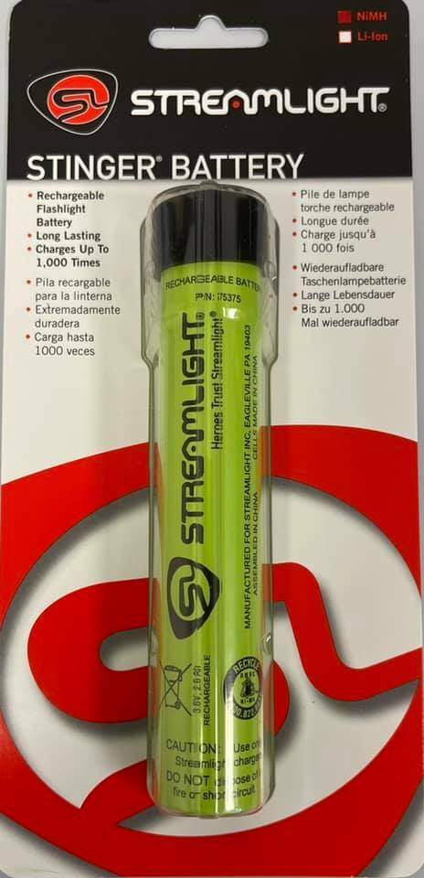 Rechargeable NiMH Battery Pack for Streamlight Stinger Flashlights 2-Pack