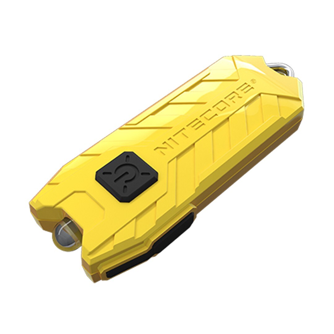 USB Rechargeable Keychain Flashlight - 55 Lumens, Yellow