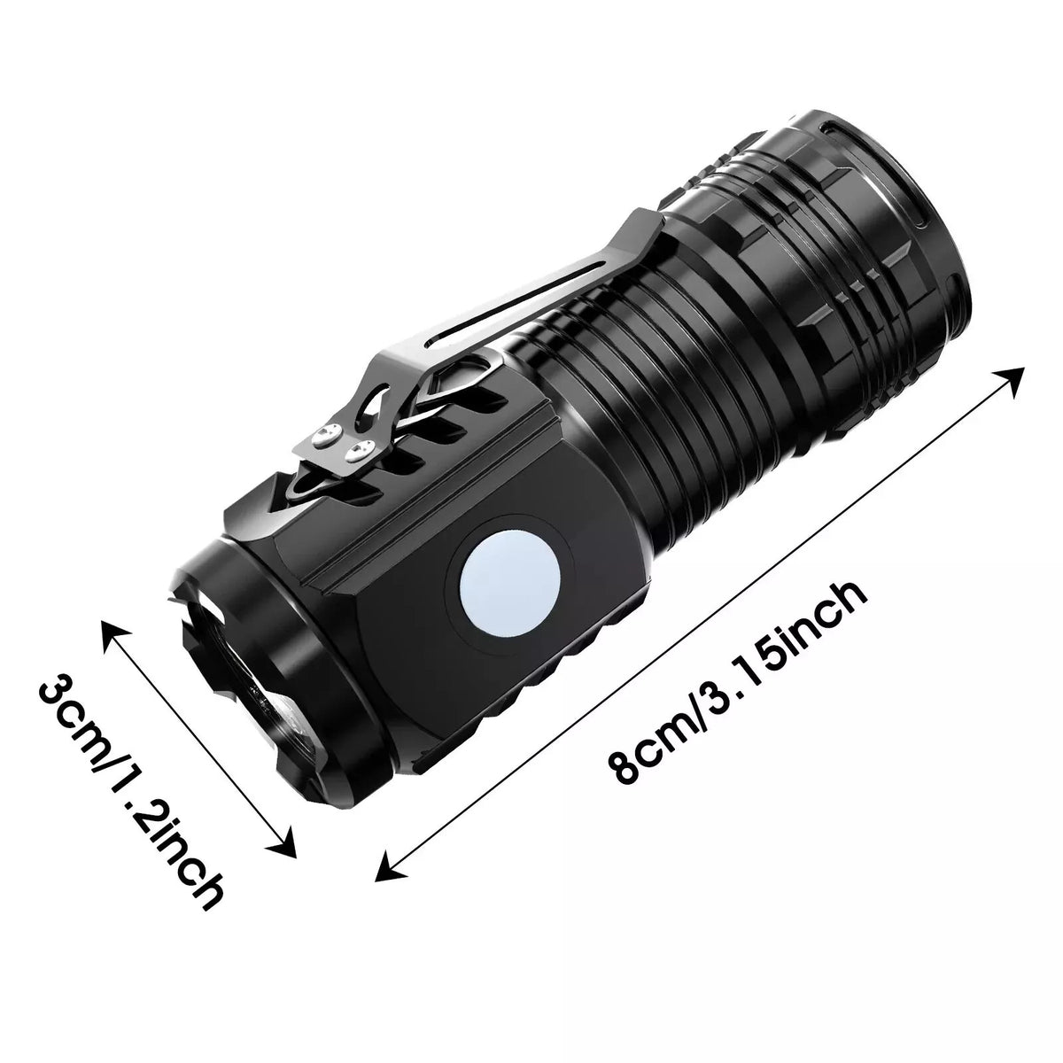 Mini USB Rechargeable LED Tactical Flashlight 5 Modes - Pack of 1 or 2
