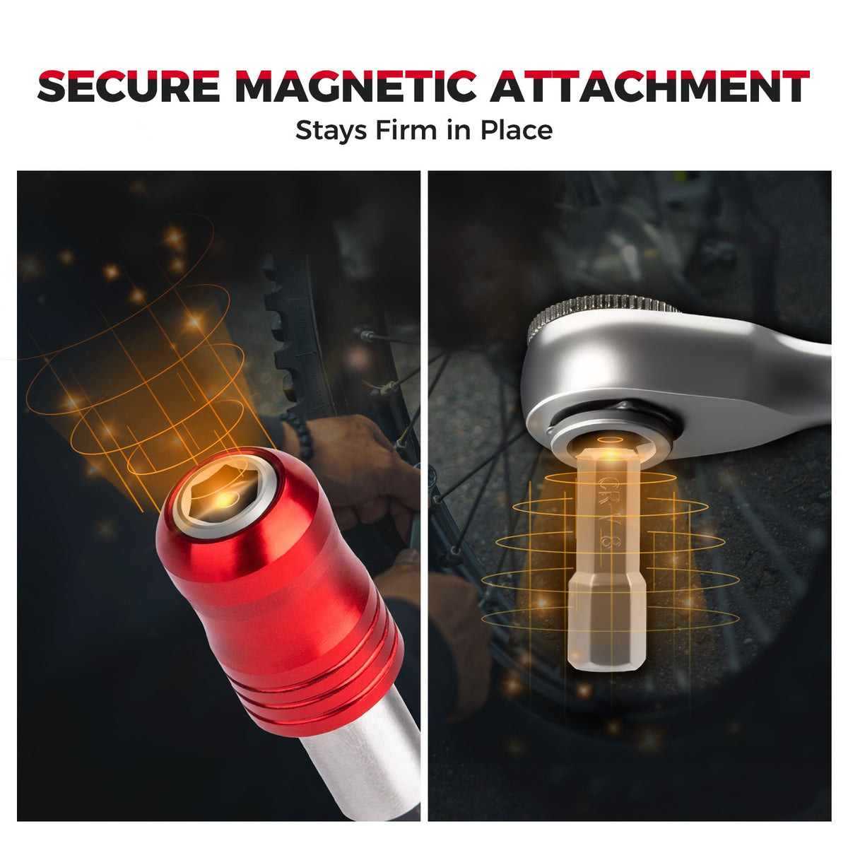 Magnetic Ratchet Wrench Set Bicycle Repair Multi-Tool Kit Bike Tools