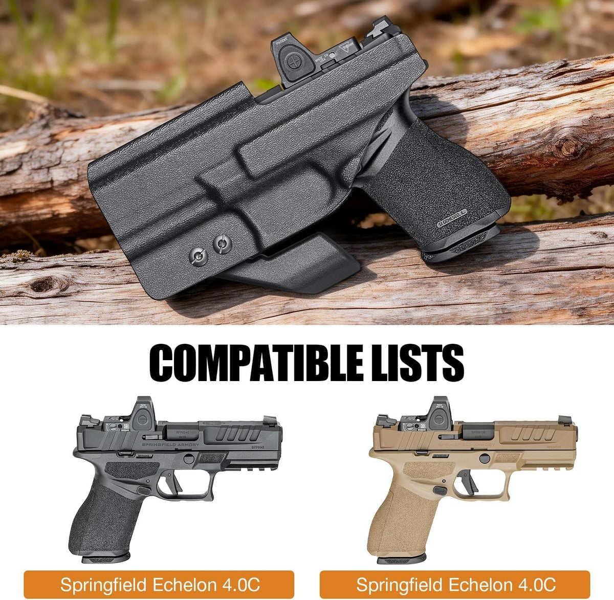 Concealed Carry IWB Holster for Springfield Echelon 4.0C/4.0FC with Optics Cut