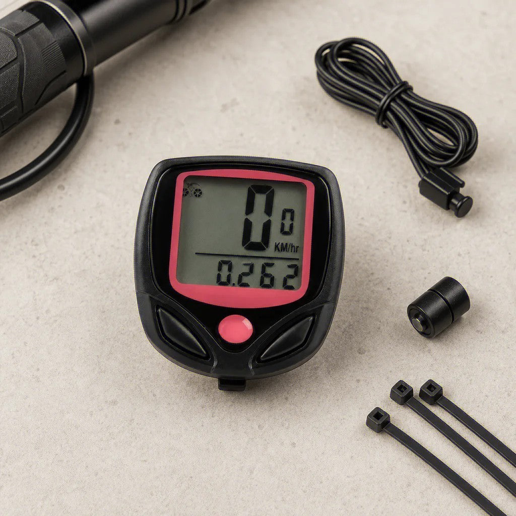 Digital Bicycle Speedometer Odometer with Waterproof LCD, MPH & KMH