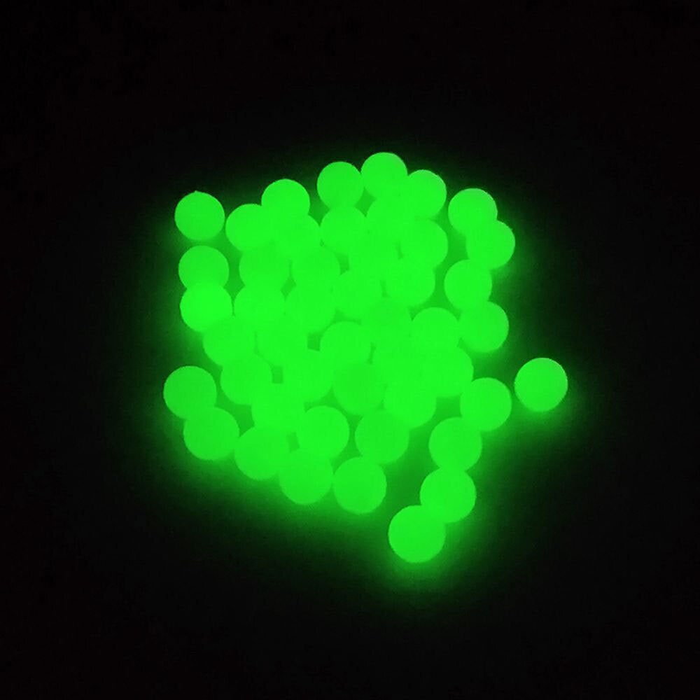 375Pcs Luminous Fishing Beads Oval Glow Sink Beads for Treble Hooks