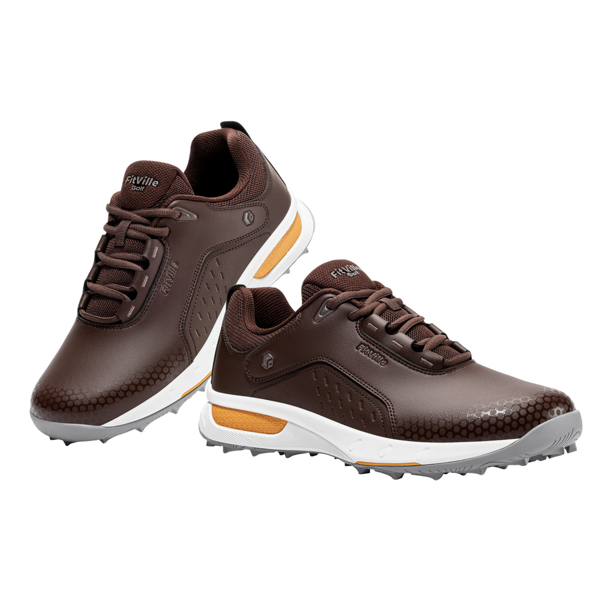 Wide Fit Men's Spikeless Water Resistant Golf Shoes - Lightweight & Comfortable