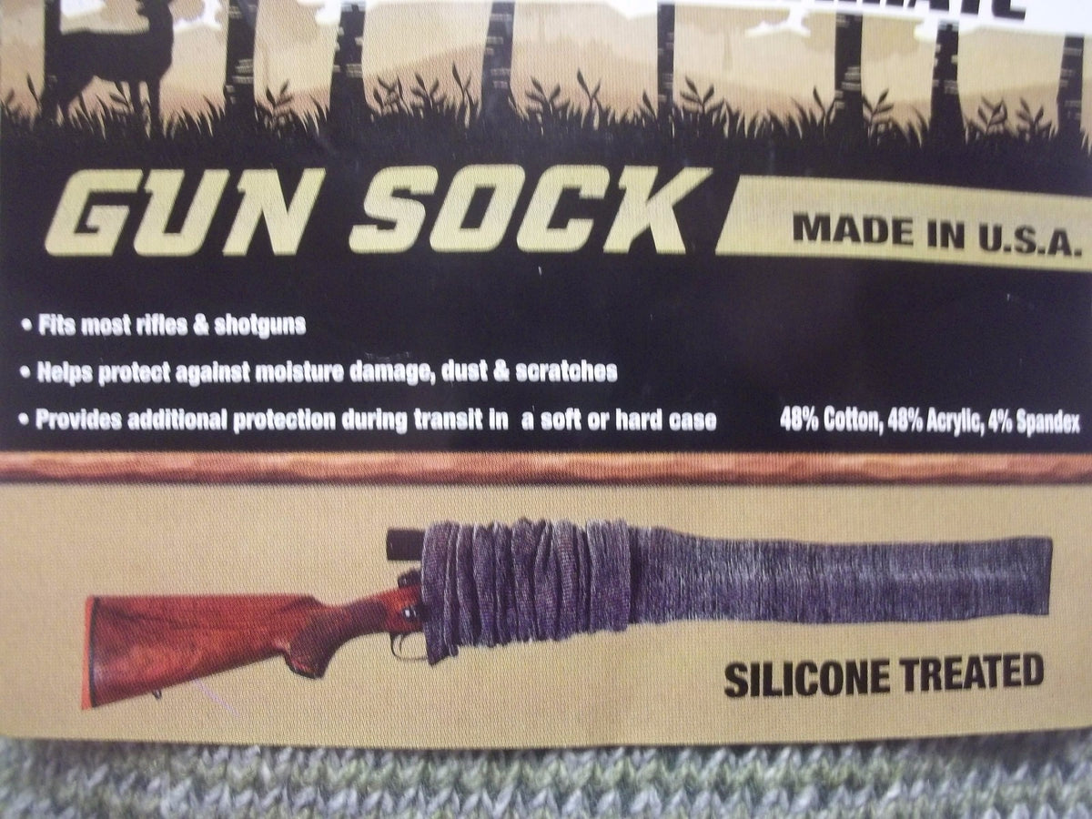 USA Made Gun Sock Cover for Rifles & Shotguns - Silicone Enhanced, Protects from Dust & Moisture