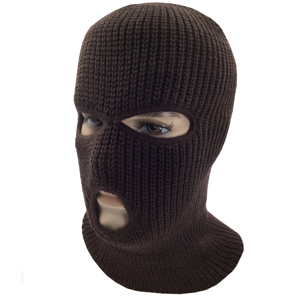 Full Face Ski Mask Winter Balaclava Hat Tactical 3 Hole Knitted Mask