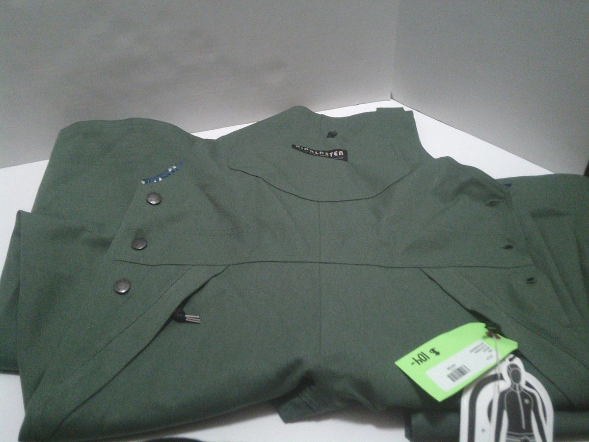 Women's Snow Bibs - Green Insulated Snow Pants, Size M, NWT