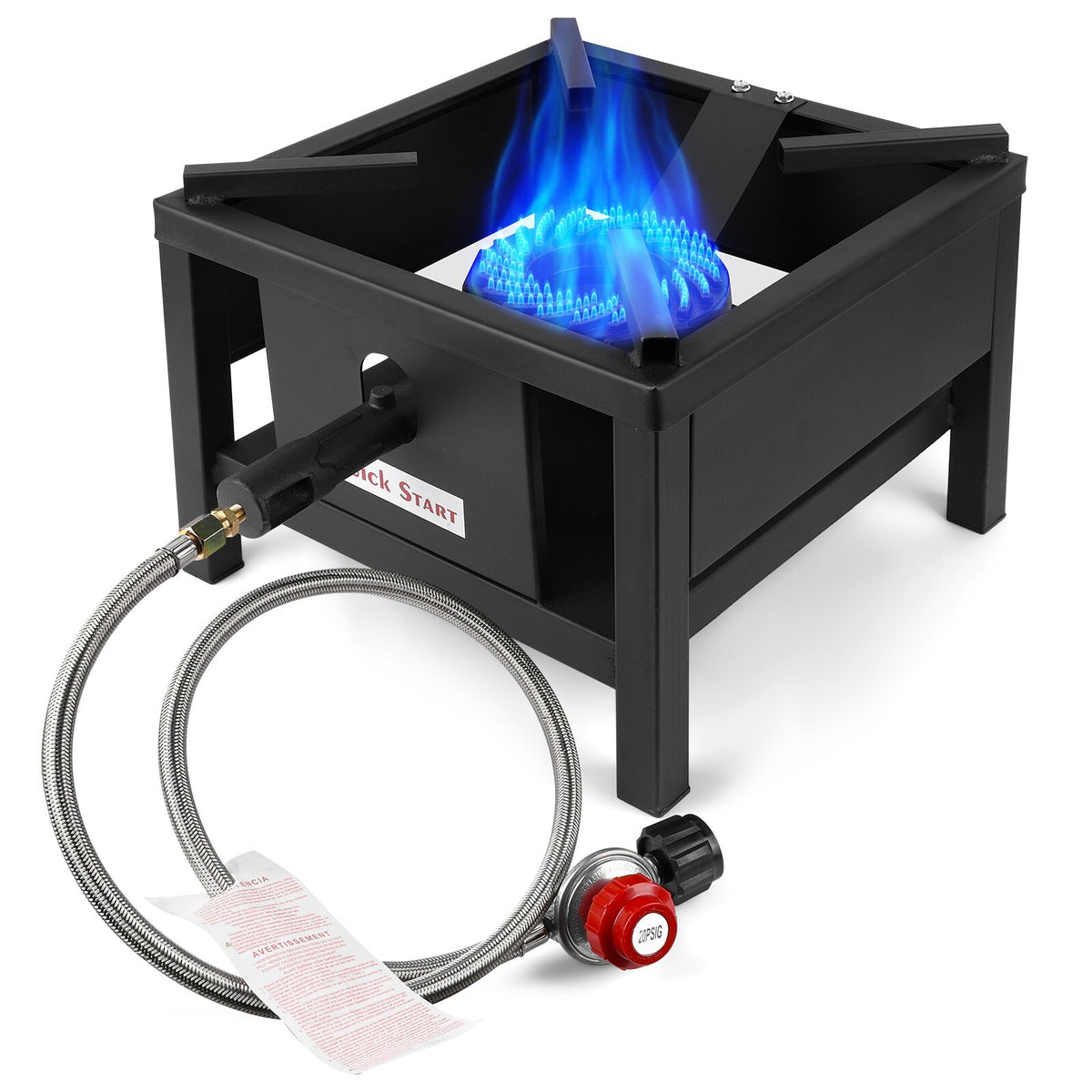 Heavy Duty Propane Burner with Stand - 260,000 BTU Commercial Grade Outdoor Stove