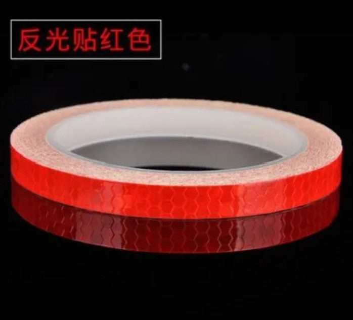 Reflective Bike Tape Fluorescent Safety Sticker Roll 8m for Bicycle & Outdoor Use