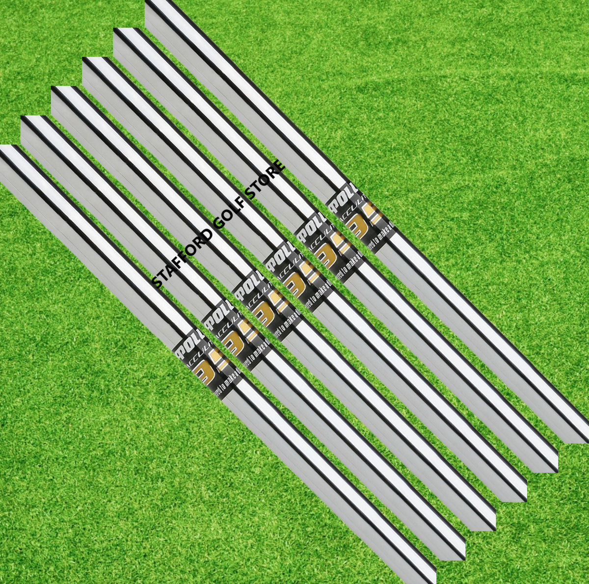 Golf Iron Shafts Set - Apollo Acculite 95 Steel R/S Combo .370 Tip, 42" Length
