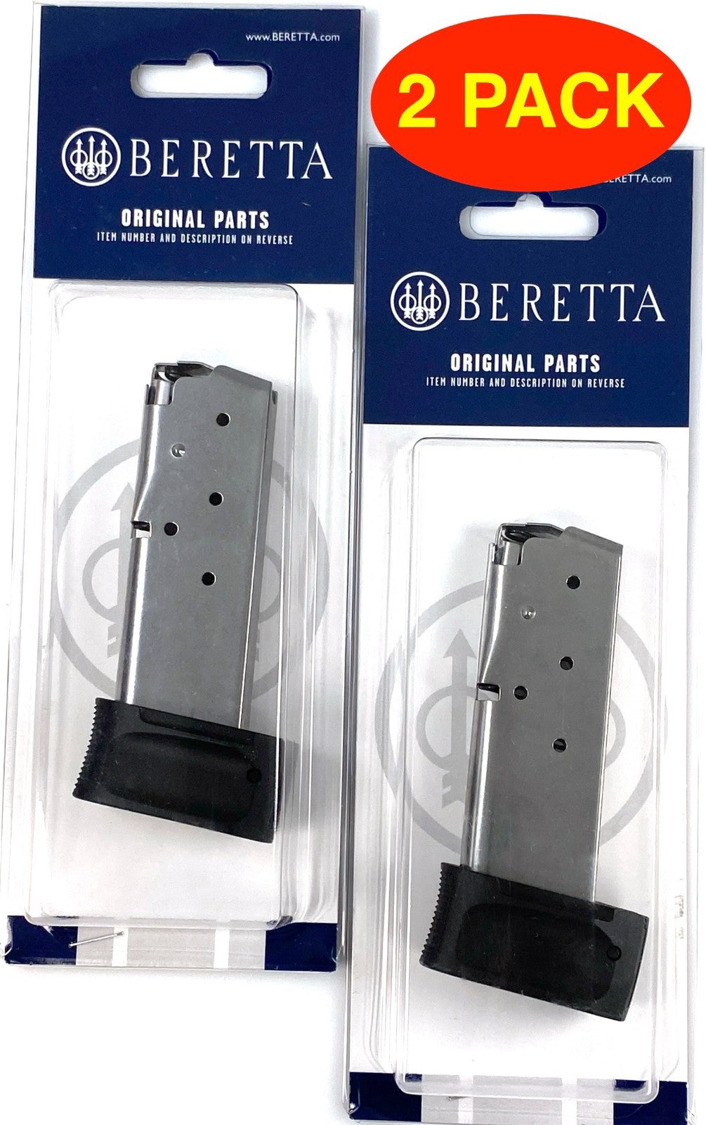 Beretta APX Carry 8-Round 9mm Stainless Magazine 2-Pack | Compatible with APX A1, Nano