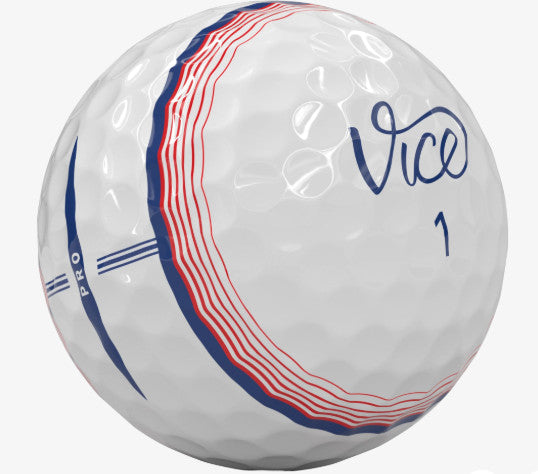 Vice Pro Tracer Limited Edition Golf Balls Blue Red - Choose Quantity